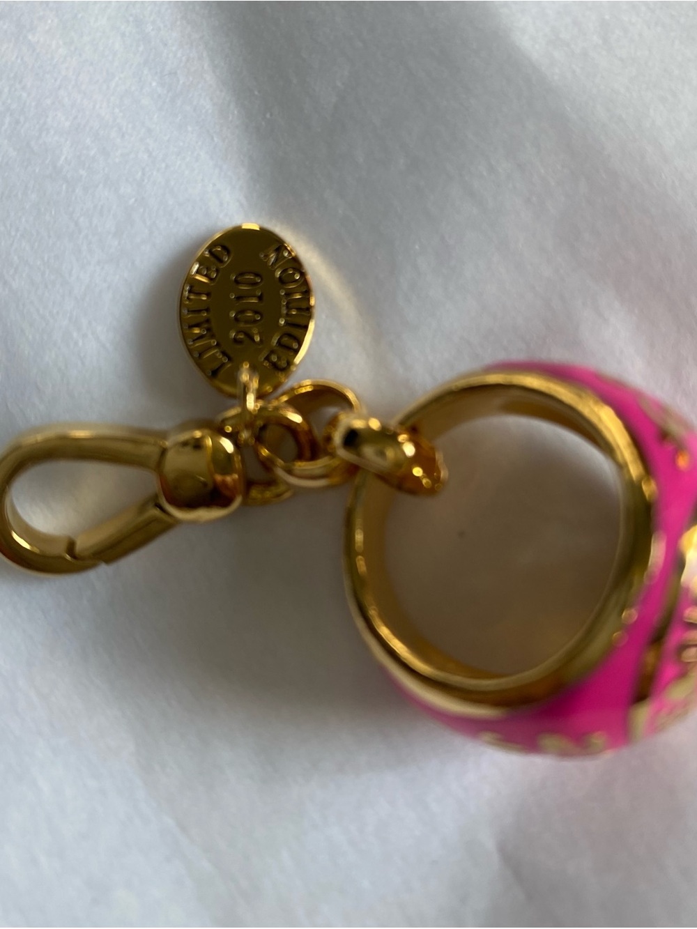 Juicy Couture pink Class Ring Charm.